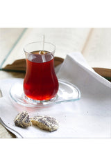 Lav Eva Premium Glass Tea Set - 6 Person, 170ml - TryAladdin