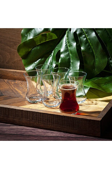 Lav Feyzade Demet Premium Turkish Tea Glass Set - Set of 6 - 135ml - TryAladdin