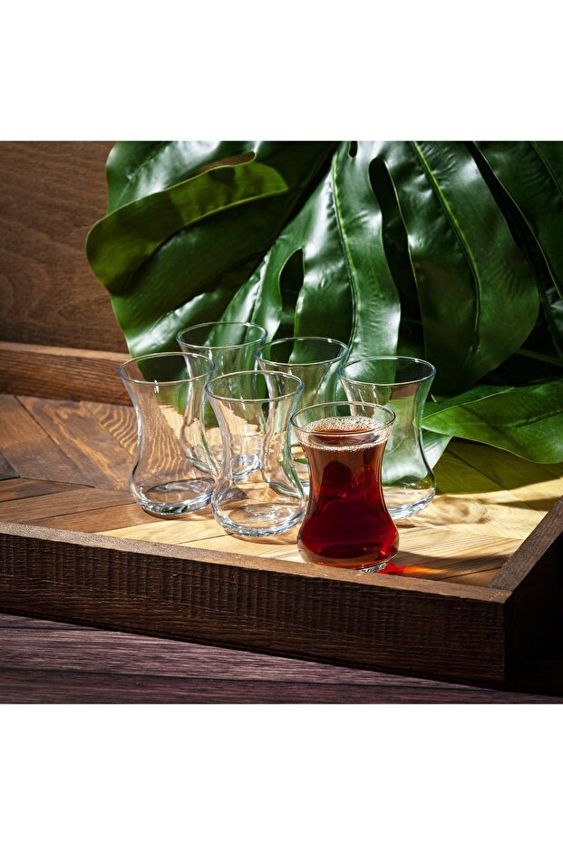 Lav Feyzade Demet Premium Turkish Tea Glass Set - Set of 6 - 135ml - TryAladdin