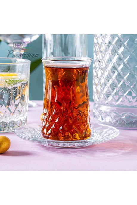 Lav Odin Premium Turkish Tea Glass Set - 24 Piece, 170ml Glasses - TryAladdin