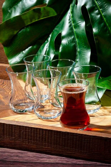 Lav Premium Demet Traditional Turkish Tea Glass Set - 6 - Piece Dmt303 - TryAladdin