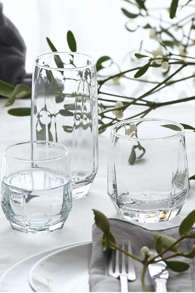 Lav Premium Diamond Glassware Set - 18 Pieces - TryAladdin
