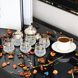 Lav Premium Gold Gilded 6 - Piece Turkish Coffee & Water Glass Set - TryAladdin