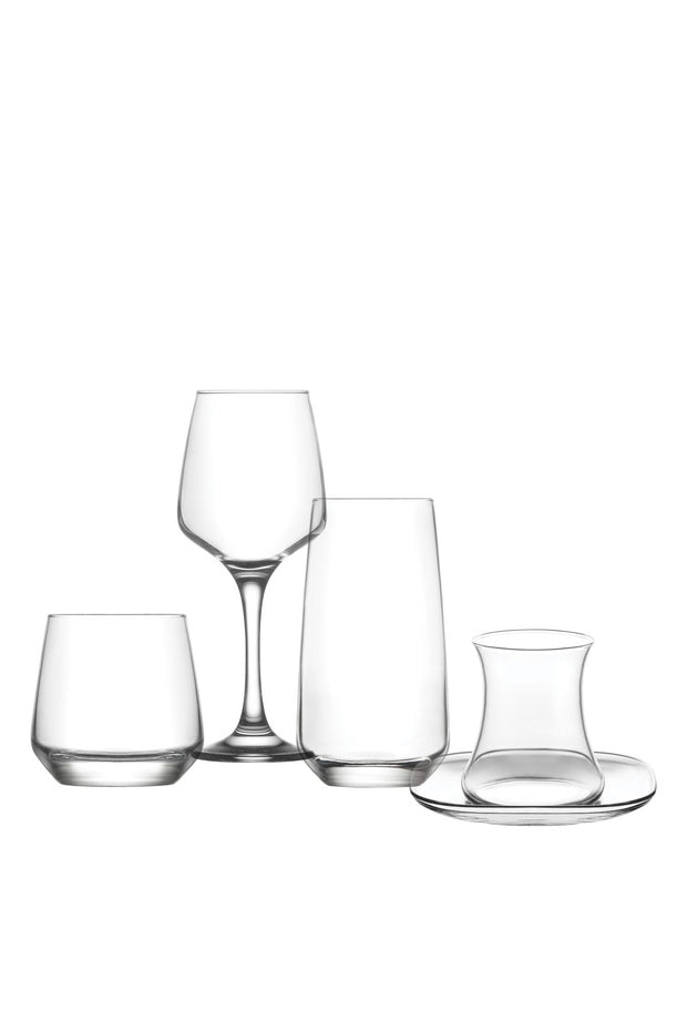 Lav Premium Turkish Glassware Wedding & Home Set - 30 - Piece - TryAladdin