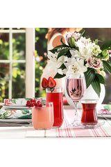 Lav Sude Premium 30 - Piece Glass Dinnerware Set - Turkish Teaware, Goblets, Beverage & Whiskey Glasses - TryAladdin