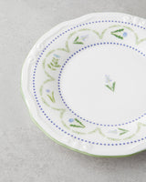 Premium Lavender Porcelain Breakfast Set 12 Piece 6 Person Green Blue