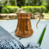 Lavina | Copper Cup with Golden Handle (7.5 cm)