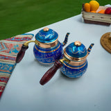 Lavina | Copper Double Turkish Teapot with Erzincan Design