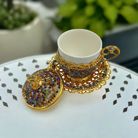 Lavina | Turkish Coffee Cup With Bead Design