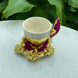 Lavina | Turkish Coffee Cup With Flower Design