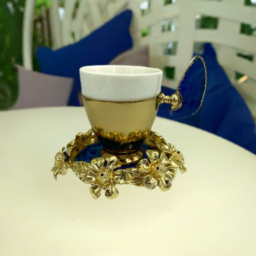 Lavina | Turkish Coffee Cup With Flower Design