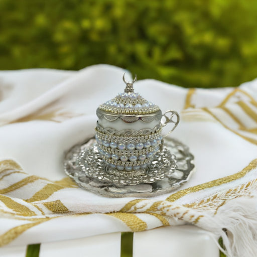 Lavina | Turkish Coffee Cup With Pearl Design Lavina Coffee Cup