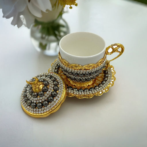 Lavina | Turkish Coffee Cup With Pearl Design