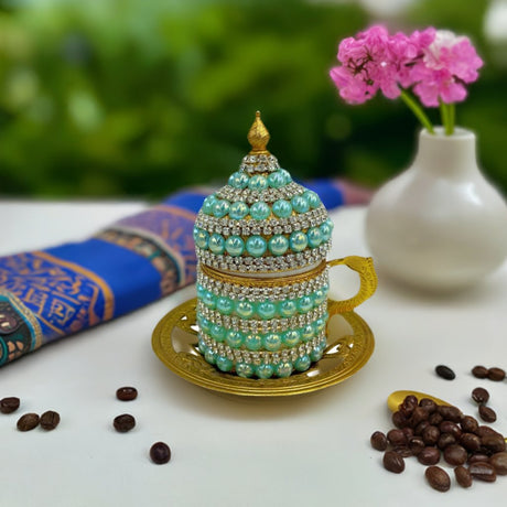 Lavina | Turkish Coffee Cup With Pearl Design