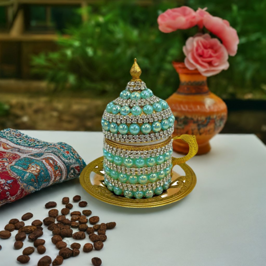 Lavina | Turkish Coffee Cup With Pearl Design