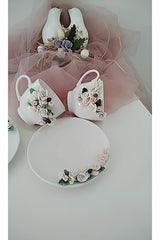 Laydahobi Premium Floral Turkish Coffee Cup Set - 2 Piece - TryAladdin