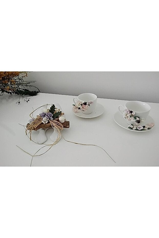 Laydahobi Premium Floral Turkish Coffee Cup Set - 2 Piece - TryAladdin