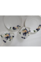 Laydahobi Premium Floral Turkish Coffee Cup Set - 2 Piece - TryAladdin