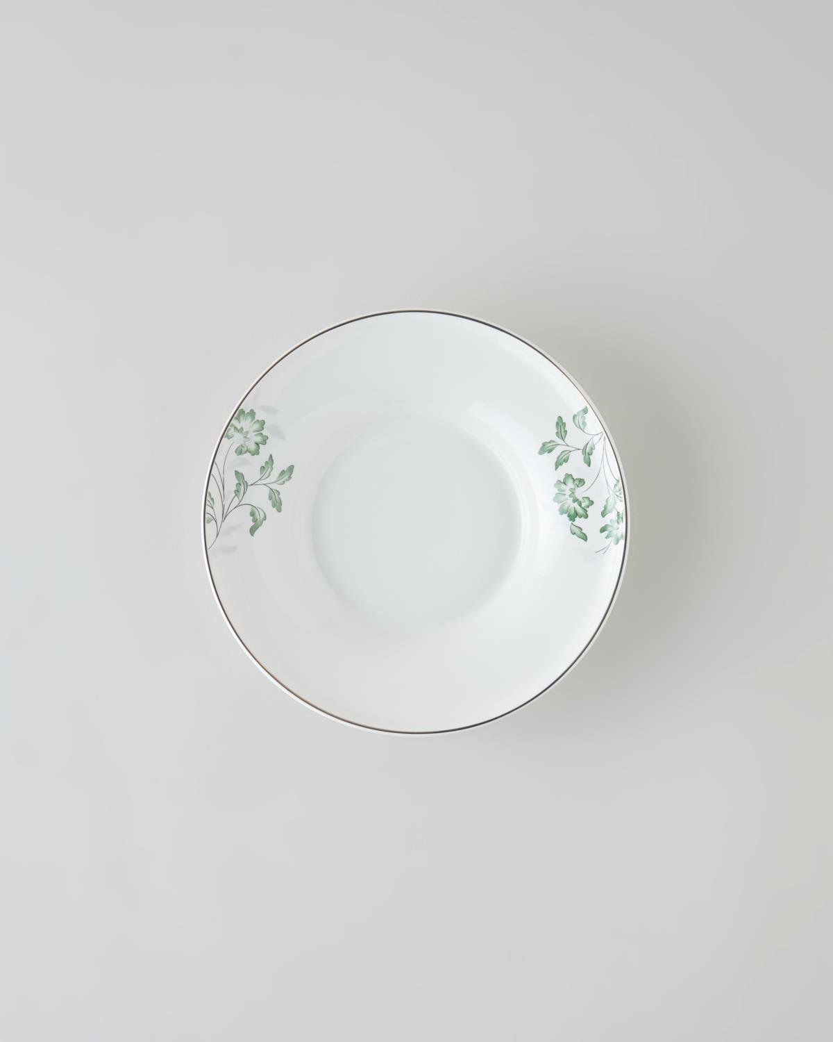Premium Bone Porcelain 24 Piece Dinnerware Set 6 Person Green
