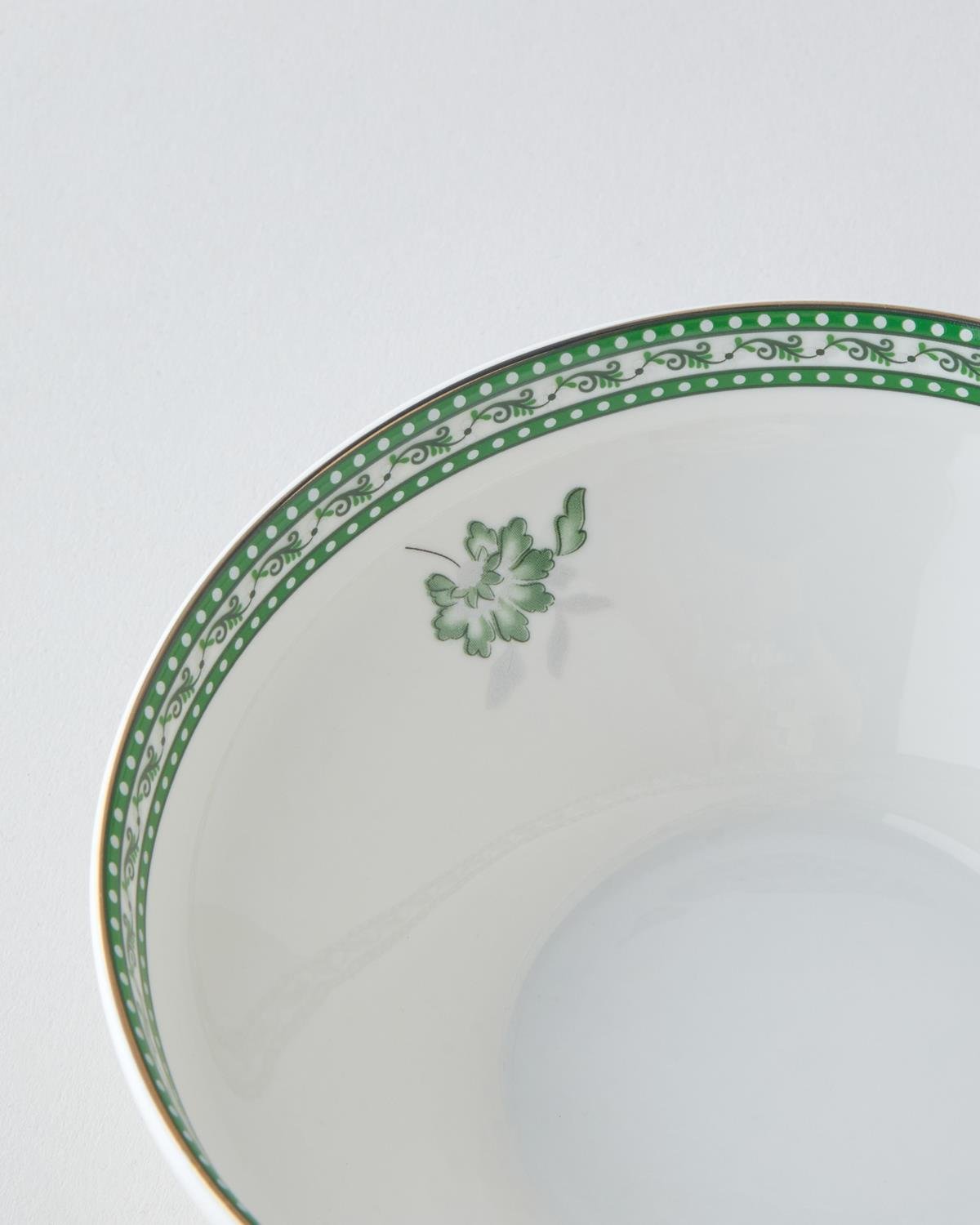 Premium Bone Porcelain 24 Piece Dinnerware Set 6 Person Green