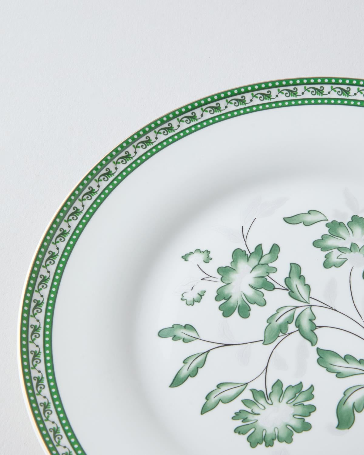 Premium Bone Porcelain 24 Piece Dinnerware Set 6 Person Green