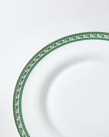 Premium Bone Porcelain 24 Piece Dinnerware Set 6 Person Green