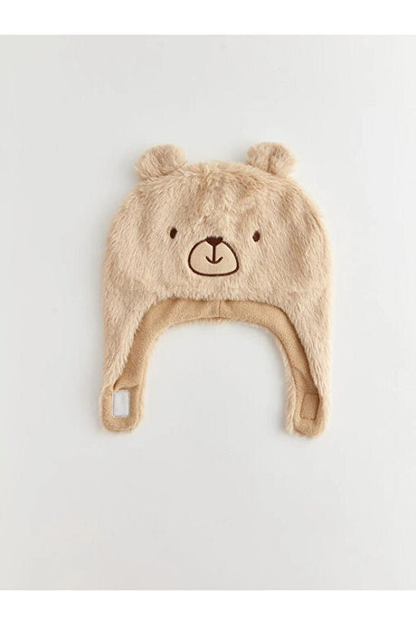 LCW Baby Soft Faux Fur Bear Beanie - Warm & Cute - TryAladdin