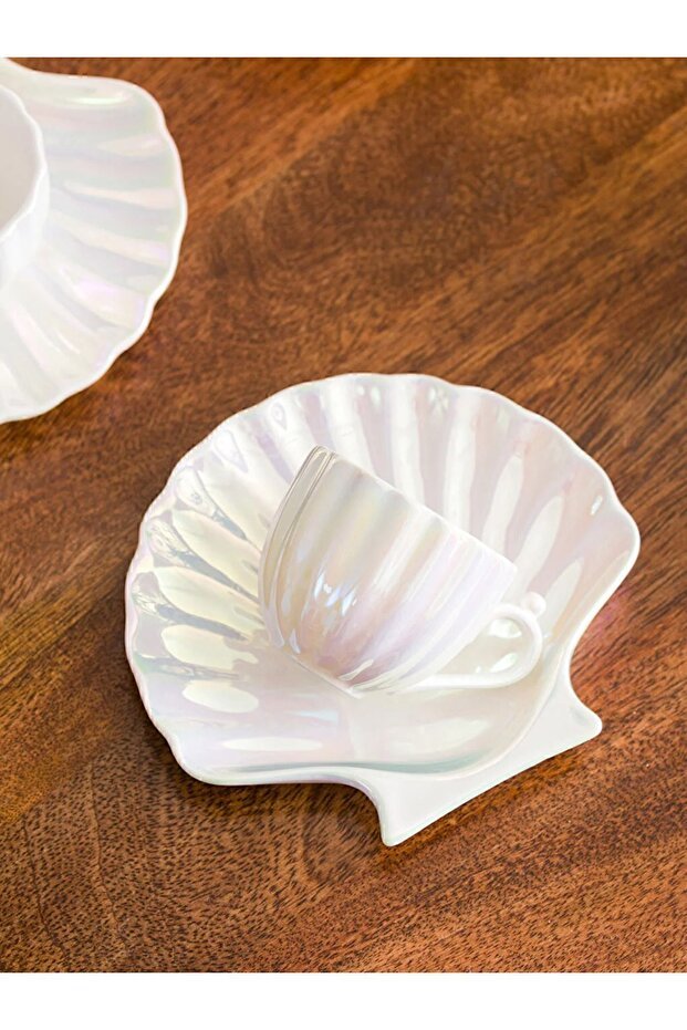 LCW Home Premium Oyster Porcelain Turkish Coffee Cup Set - 2 x 90ml - TryAladdin