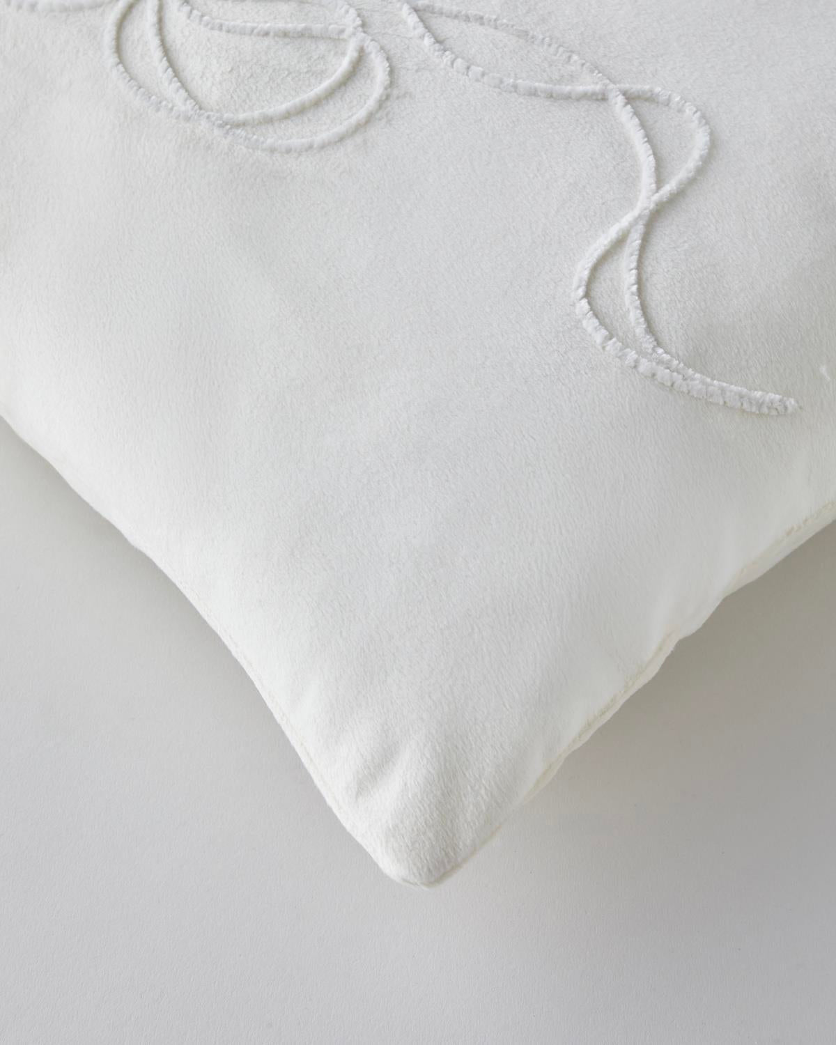 Premium Decorative Pillow   Ecru Filled Cushion   35x55 cm