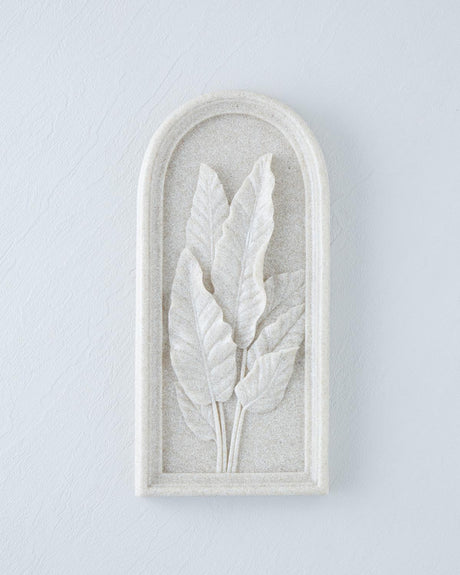 Elegant Botanical Wall Decor Accessory Beige Textured Design