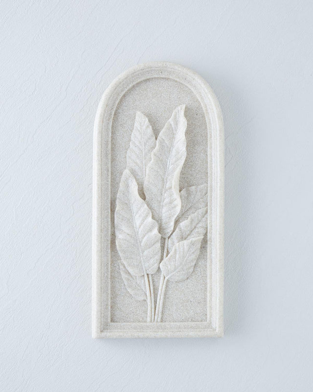 Elegant Botanical Wall Decor Accessory Beige Textured Design