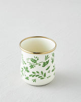 Leafscape Pattern Durable Enamel Mug   Forest Green