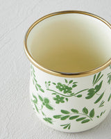 Leafscape Pattern Durable Enamel Mug   Forest Green