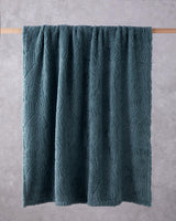Premium Jacquard Wellsoft Throw Blanket   Leafy Garden Sage Green