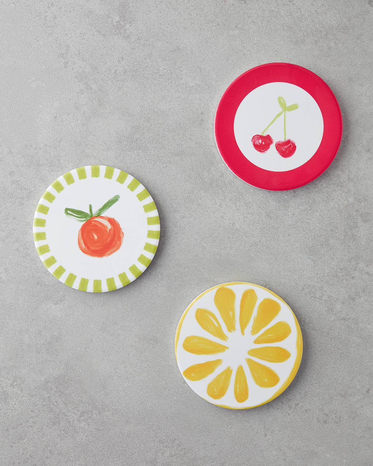 Professional Ceramic Lemon Drink Coaster 11cm