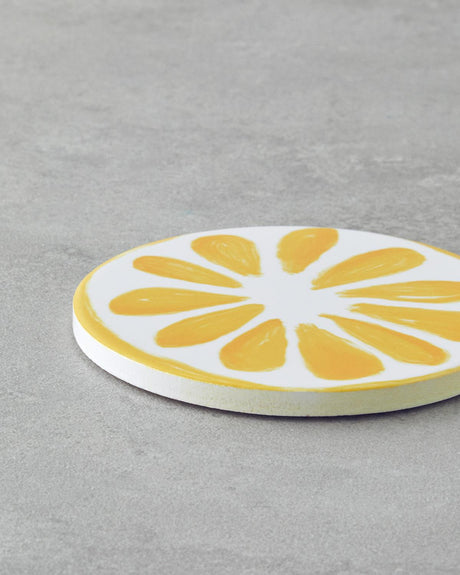 Professional Ceramic Lemon Drink Coaster 11cm
