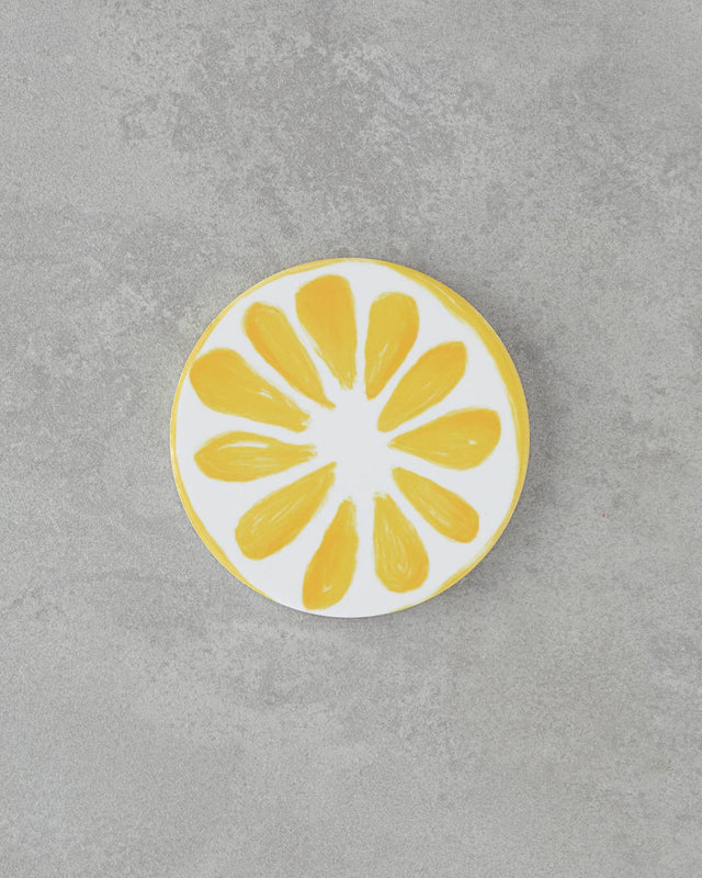 Professional Ceramic Lemon Drink Coaster 11cm