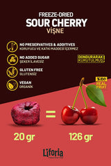 Liforia Premium Whole Freeze - Dried Tart Cherries - 20g - TryAladdin
