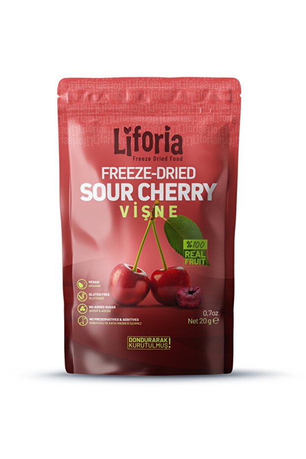 Liforia Premium Whole Freeze - Dried Tart Cherries - 20g - TryAladdin