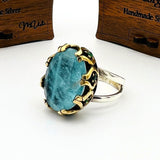 Light Blue Tourmaline Stone WoMen's Ring