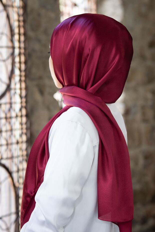 Lightweight Burgundy Chiffon Shawl - TryAladdin