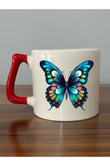 Lili Hediyelik Premium Ceramic Butterfly Design Mug - Single Unit - TryAladdin