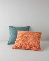 Premium Lilyy Pattern Decorative Cushion Cover 45x45cm Terracotta