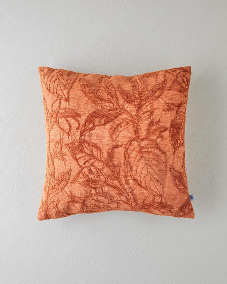 Premium-Lilyy-Pattern-Decorative-Cushion-Cover-45x45cm-Terracotta