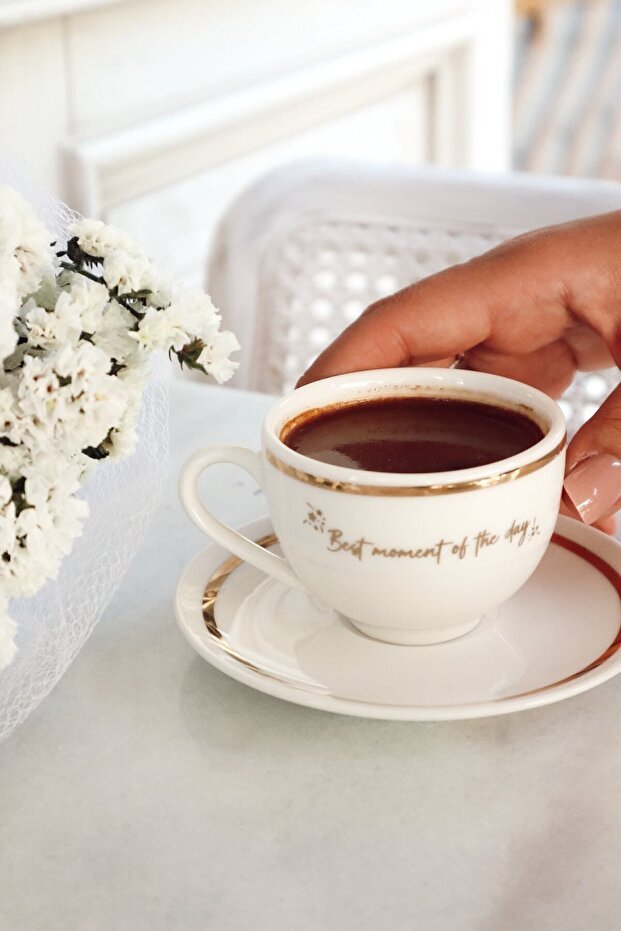 Linden Art Porcelain 'Best Moment Of The Day' Premium Coffee Cup - TryAladdin