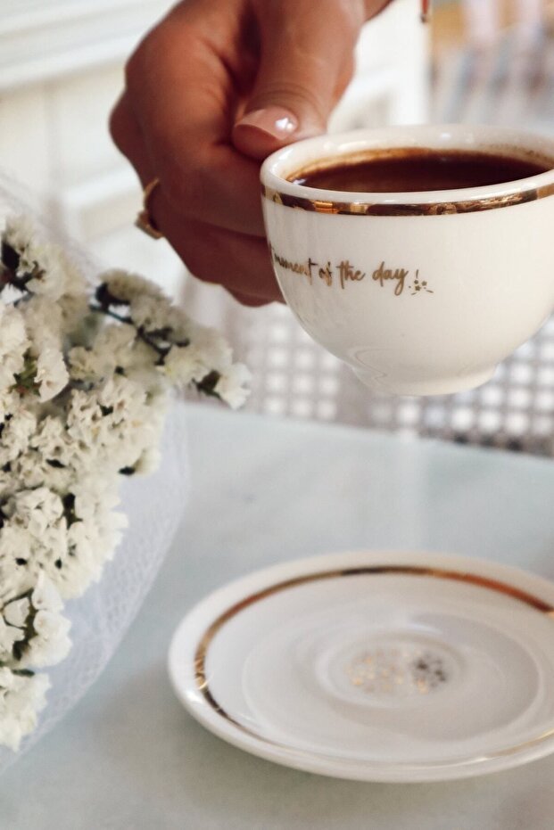 Linden Art Porcelain 'Best Moment Of The Day' Premium Coffee Cup - TryAladdin