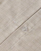 Professionelle, bügelleichte Bettwäschegarnitur für Doppelbett – Bettbezug und Spannbettlaken, Beige