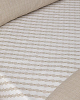 Professionelle, bügelleichte Bettwäschegarnitur für Doppelbett – Bettbezug und Spannbettlaken, Beige