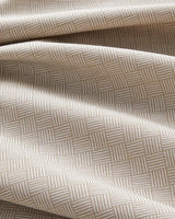 Professionelle, bügelleichte Bettwäschegarnitur für Doppelbett – Bettbezug und Spannbettlaken, Beige