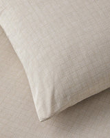 Professionelle, bügelleichte Bettwäschegarnitur für Doppelbett – Bettbezug und Spannbettlaken, Beige